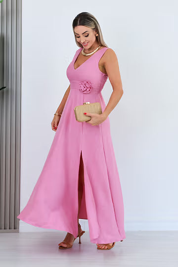 VESTIDO LONGO VIRGINIA - ROSA