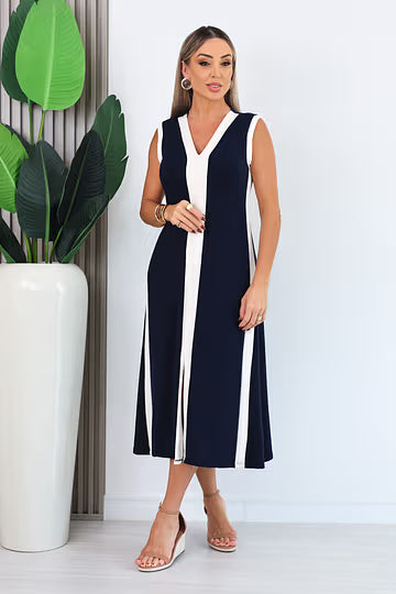 VESTIDO LONGUETE SIMARA - AZUL MARINHO