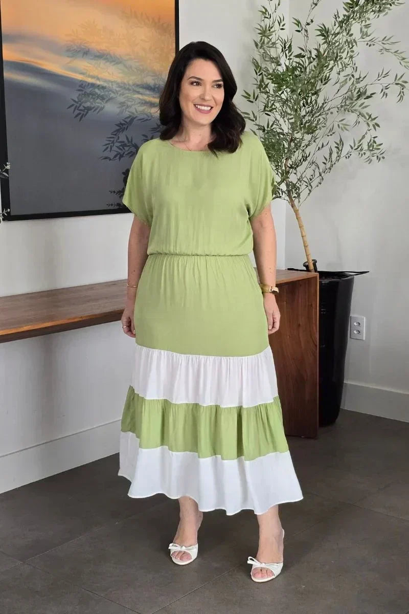 Vestido Verde Menta em Viscose Valentina