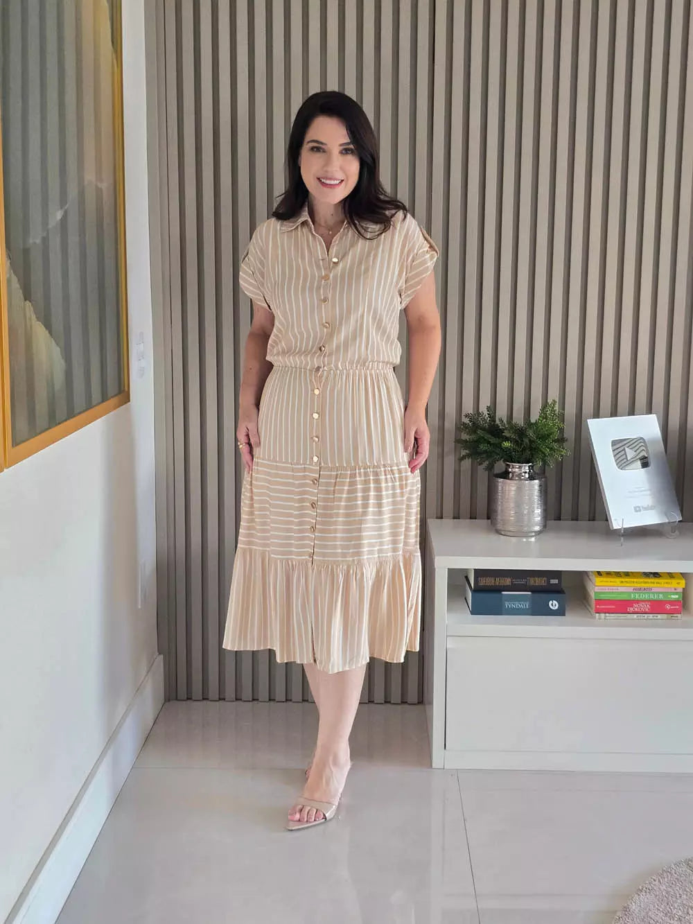 CHEMISE MANGA JAPONESA COM MARIAS