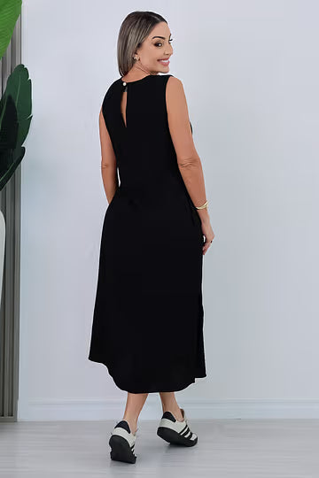 VESTIDO LONGUETE IVE - PRETO