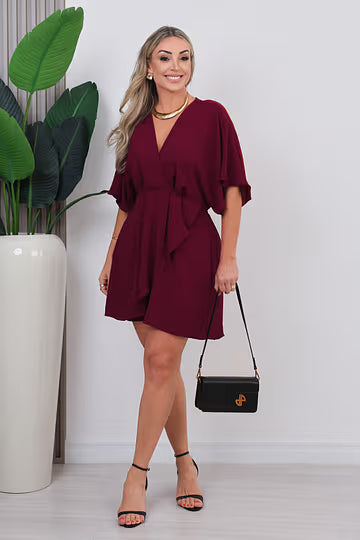 VESTIDO MANGA AMPLA TEREZA - MARSALA